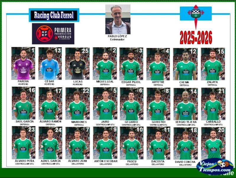 Racing Club de Ferrol S.A.D 2025 - 2026 Racing Club de Ferrol S.A.D 2025 - 2026