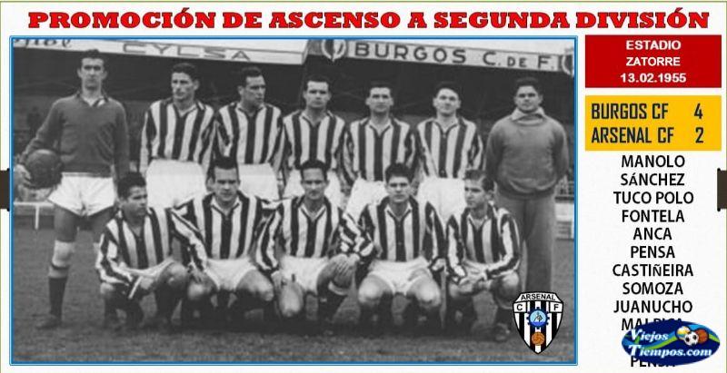 Arsenal Club de Fútbol. 1954 - 1955 Arsenal Club de Fútbol. 1954 - 1955