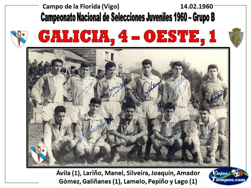Selección de Galicia. 1959 - 1960 Selección de Galicia. 1959 - 1960