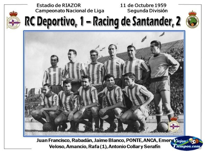 Real Club Deportivo de La Coruña. 1959 - 1960 Real Club Deportivo de La Coruña. 1959 - 1960