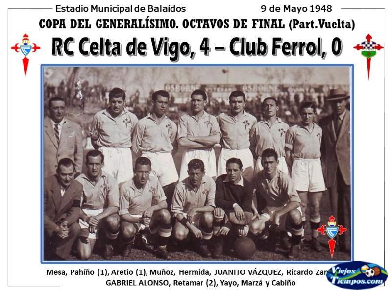 Real Club Celta de Vigo. 1947 - 1948 Real Club Celta de Vigo. 1947 - 1948