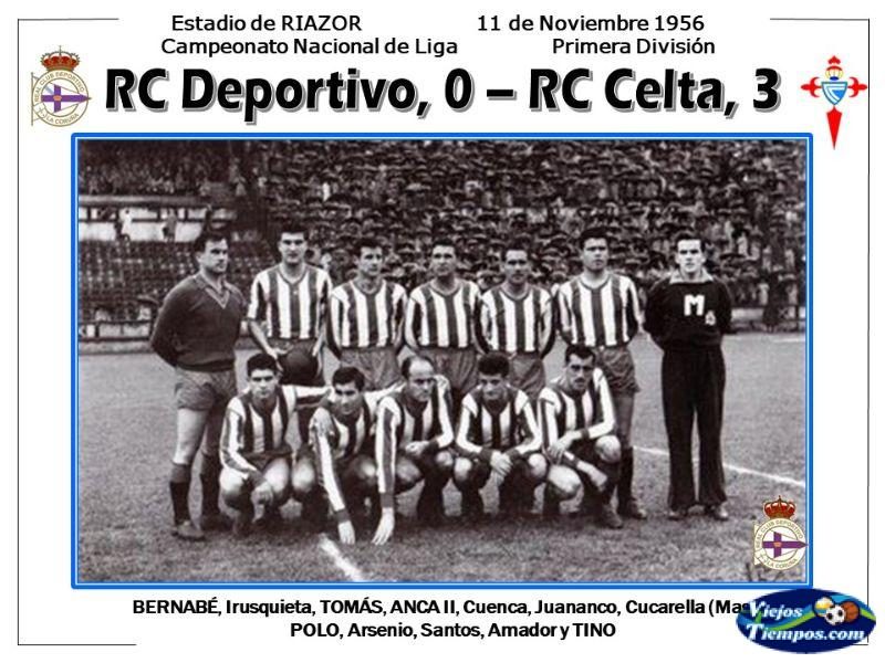 Real Club Deportivo de La Coruña. 1956 - 1957 Real Club Deportivo de La Coruña. 1956 - 1957