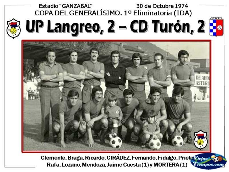 Unión Popular de Langreo. 1974 - 1975 Unión Popular de Langreo. 1974 - 1975