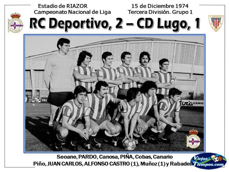 Real Club Deportivo de La Coruña. 1974 - 1975 Real Club Deportivo de La Coruña. 1974 - 1975