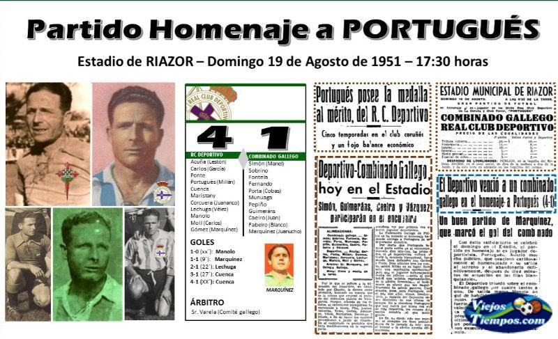 Real Club Deportivo de La Coruña. 1951 - 1952 Real Club Deportivo de La Coruña. 1951 - 1952