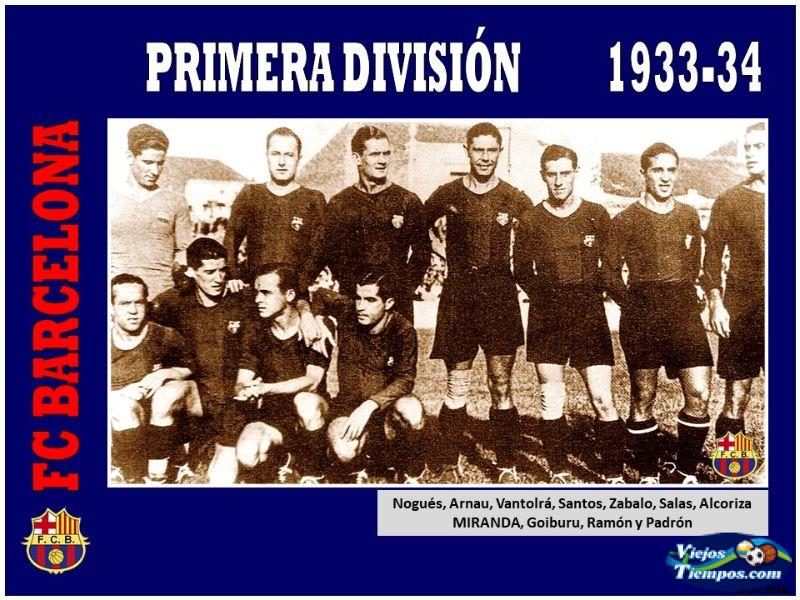 Foot-ball Club Barcelona. 1933 - 1934 Foot-ball Club Barcelona. 1933 - 1934