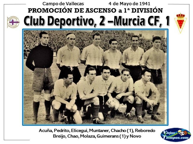 Real Club Deportivo de La Coruña. 1940 - 1941 Real Club Deportivo de La Coruña. 1940 - 1941