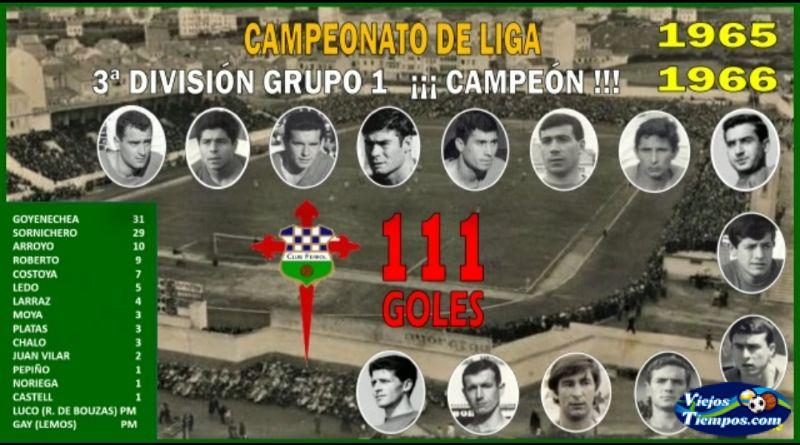 Club Ferrol. 1965 - 1966 Club Ferrol. 1965 - 1966