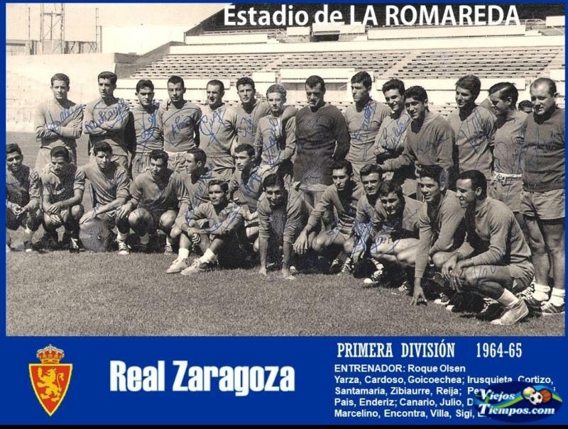 Real Zaragoza Club Deportivo. 1964 - 1965 Real Zaragoza Club Deportivo. 1964 - 1965