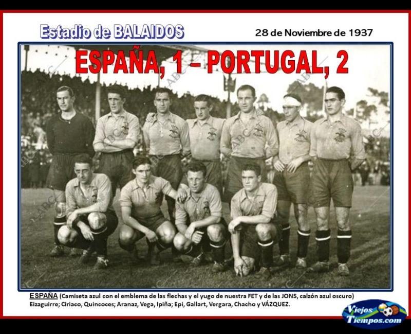 Selección Nacional España. 1937 - 1938 Selección Nacional España. 1937 - 1938